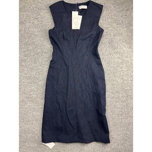 M.M. Lafleur Evelyn Dress Women's 8 Navy Blue Galaxy Textured Sleeveless NWT